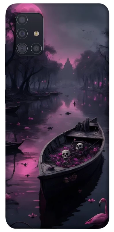 Чохол на Samsung Galaxy A51 Boat and flamingo фото 1 з 1