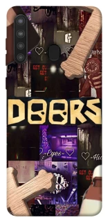 Чехол на Samsung Galaxy A21 Roblox doors dark mode фото 1 из 1