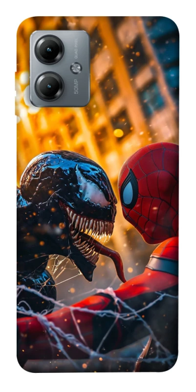 Чехол на Motorola Moto G14 Venom vs Spiderman фото 1 из 1