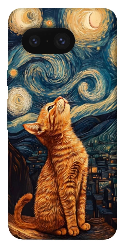 Чехол на Google Pixel 8 van gogh cat фото 1 из 1