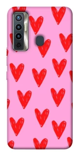 Чехол на TECNO Camon 17 Red hearts 2 фото 1 из 1