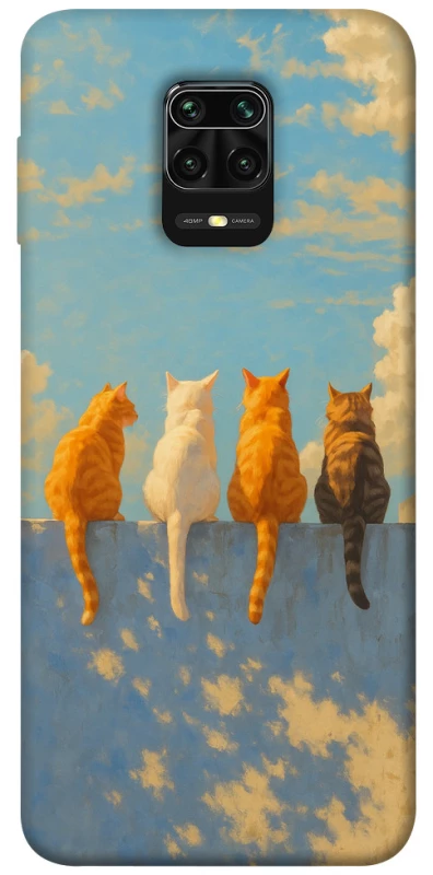 Чехол на Xiaomi Redmi Note 9s / Note 9 Pro / Note 9 Pro Max cats on wall фото 1 из 1