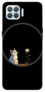 Чохол на Oppo F17 Pro Cat and flower фото 1 з 1