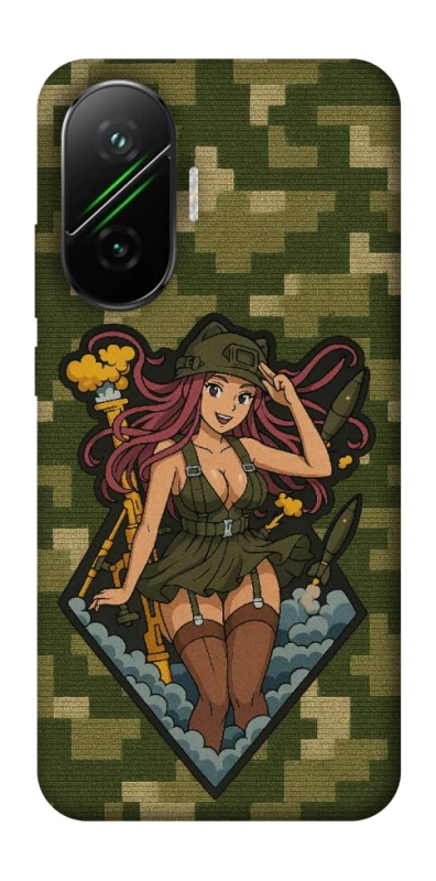 Чохол на Xiaomi Poco F7 Military Waifu фото 1 з 1