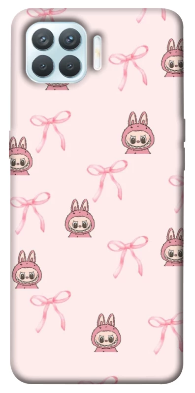 Чохол на Oppo F17 Pro Pink bows and Labubus фото 1 з 1