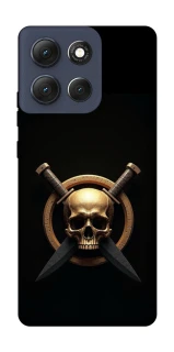Чехол на Motorola Moto G86 Golden Skull фото 1 из 1