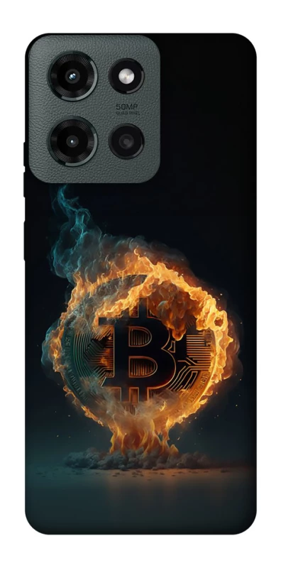 Чохол на Motorola Moto G Power (2025) Fire Bitcoin фото 1 з 1