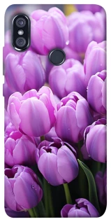 Чехол на Xiaomi Redmi Note 5 Pro / Note 5 (AI Dual Camera) Фиолетовые тюльпаны фото 1 из 1
