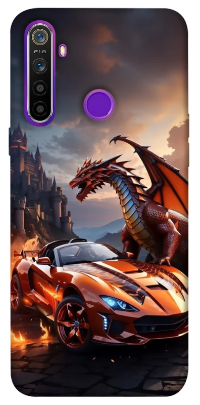 Чохол на Realme 5 Сar and dragon фото 1 з 1