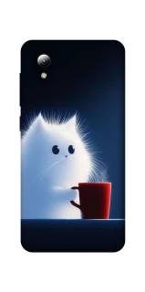 Чехол на ZTE Blade A3 (2019) Чехол кот с кофе фото 1 из 1
