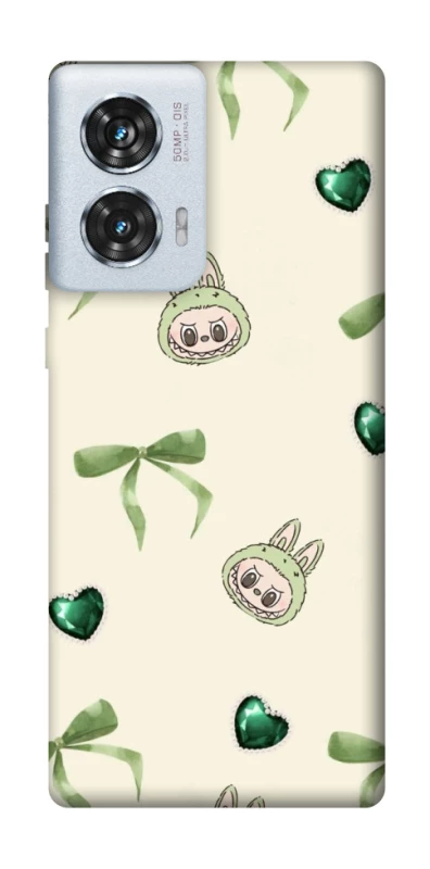 Чохол на Motorola Edge 50 Fusion Labubu Green Heart фото 1 з 1