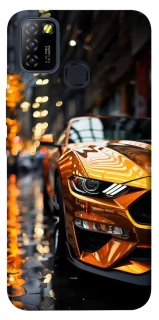 Чехол на Infinix Hot 10 Lite Golden sports car фото 1 из 1