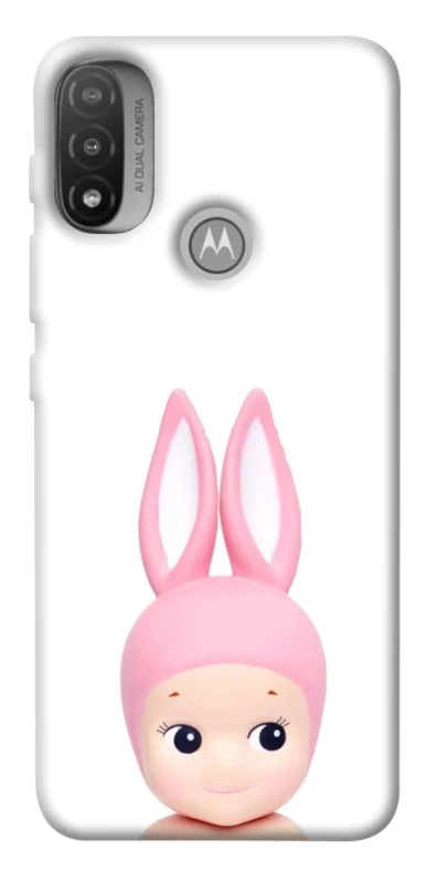 Чехол на Motorola Moto E20 Minimal Bunny Peek фото 1 из 1