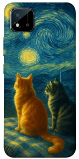 Чехол на Realme C20 Cats under the stars фото 1 из 1