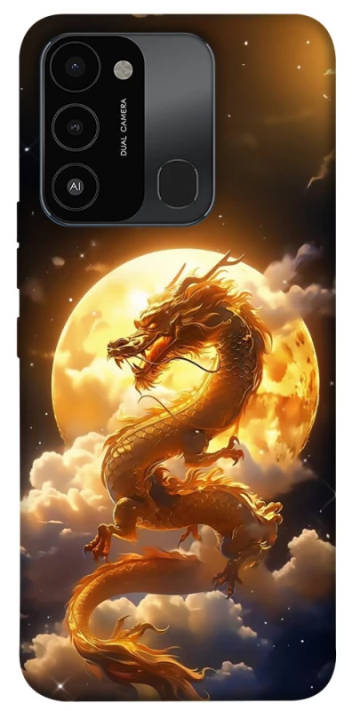 Чехол на TECNO Spark 8C Golden Dragon фото 1 из 1