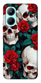 Чохол на Realme C33 skull and rose фото 1 з 1