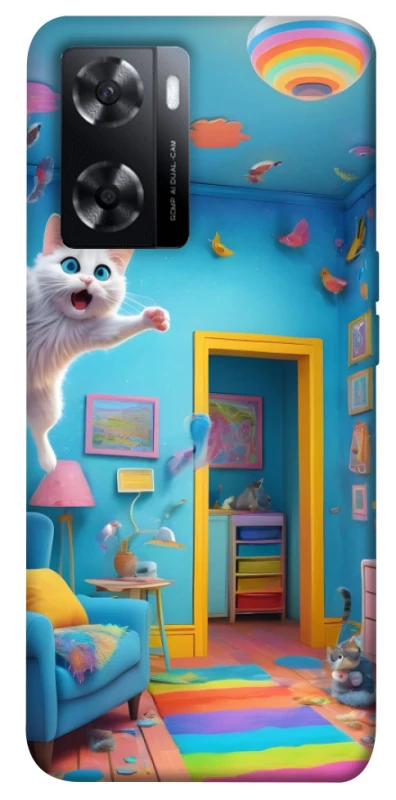 Чехол на Oppo A57s crazy cat фото 1 из 1