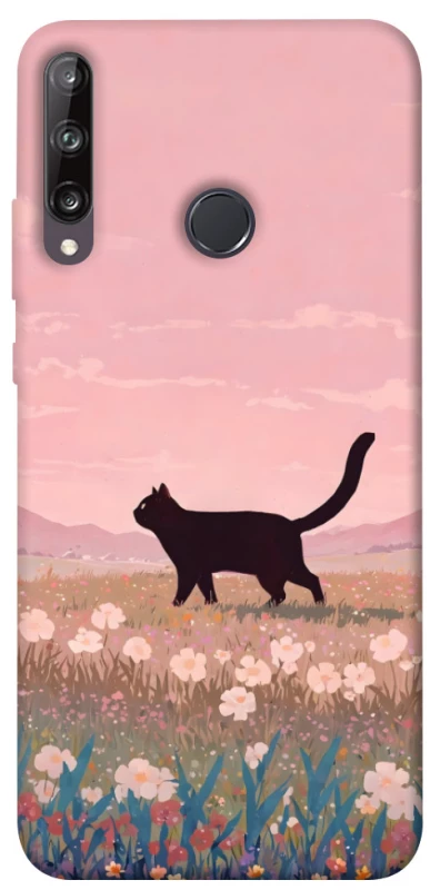 Чехол на Huawei P40 Lite E cat on a field фото 1 из 1