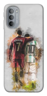 Чехол на Motorola Moto G31 Ronaldo и Messi фото 1 из 1