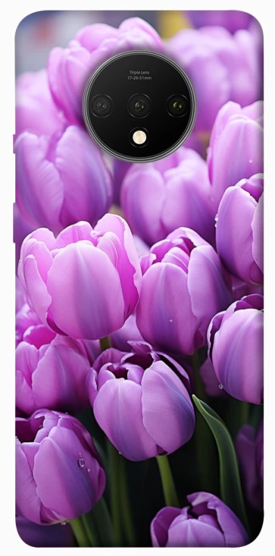 Чехол на OnePlus 7T Фиолетовые тюльпаны фото 1 из 1