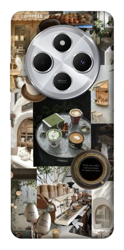 Чохол на Xiaomi Redmi 14C / Poco C75 Coffee collage ver.4 фото 1 з 1