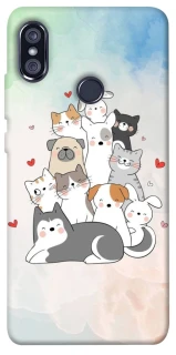 Чехол на Xiaomi Redmi Note 5 Pro / Note 5 (AI Dual Camera) Funny Pets ver.2 фото 1 из 1