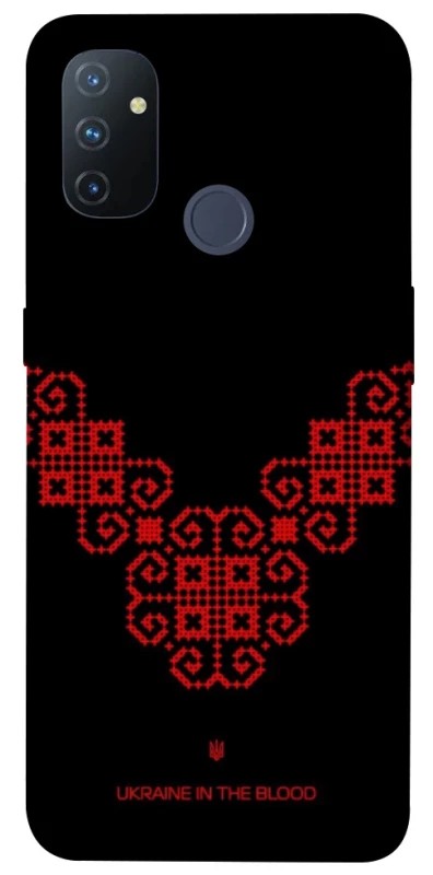 Чохол на OnePlus Nord N100 Чорно-червона вишиванка фото 1 з 1
