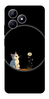 Чехол на Realme Note 50 5G Cat and flower фото 1 из 1