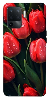 Чохол на Oppo Reno 5 Lite Червоні тюльпани фото 1 з 1