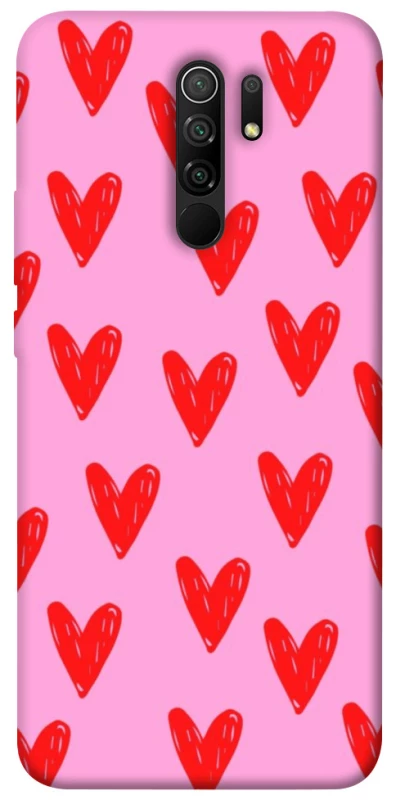Чохол на Xiaomi Redmi 9 Red hearts 2 фото 1 з 1