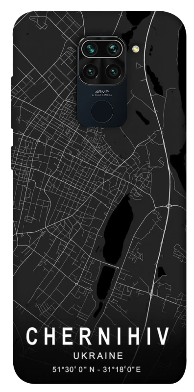 Чехол на Xiaomi Redmi Note 9 / Redmi 10X Chernihiv map фото 1 из 1