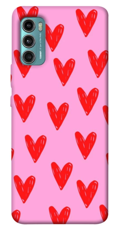 Чохол на Motorola Moto G60 Red hearts 2 фото 1 з 1