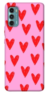 Чехол на Motorola Moto G60 Red hearts 2 фото 1 из 1