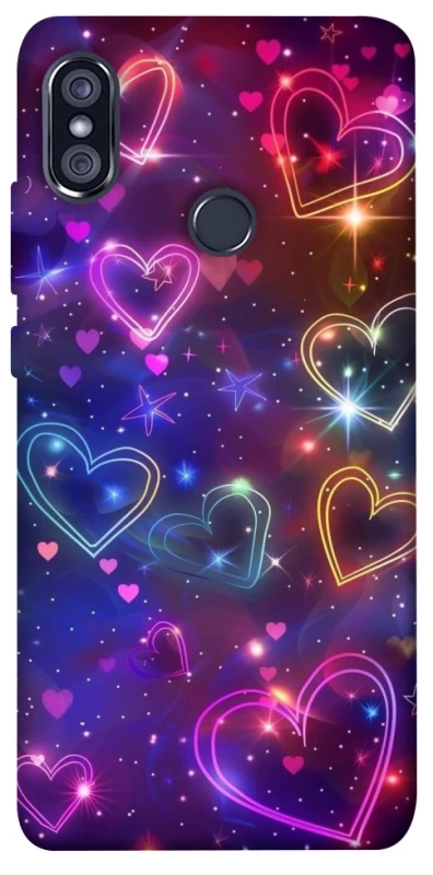 Чехол на Xiaomi Redmi Note 5 Pro / Note 5 (AI Dual Camera) Drawn hearts фото 1 из 1