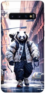 Чехол на Samsung Galaxy S10 Панда курьер фото 1 из 1