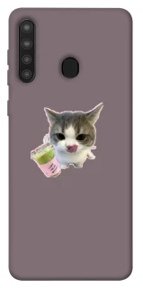 Чохол на Samsung Galaxy A21 cat matcha фото 1 з 1