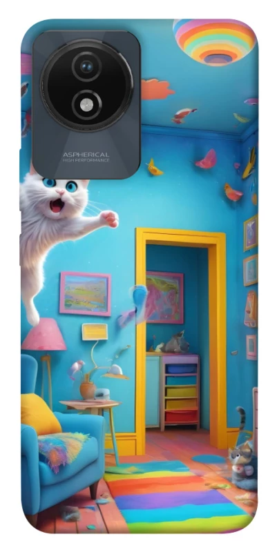 Чохол на Vivo Y02 crazy cat фото 1 з 1