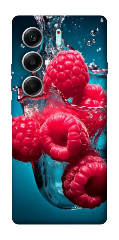 Чехол на Tecno Camon 40 Pro Малинка в воде фото 1 из 1