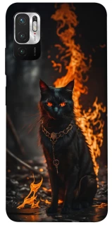 Чехол на Xiaomi Redmi Note 10 5G Огненный кот фото 1 из 1