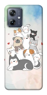 Чохол на Motorola Moto G54 Funny Pets ver.2 фото 1 з 1