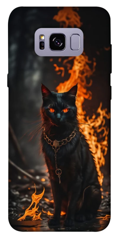 Чехол на Samsung G955 Galaxy S8 Plus Огненный кот фото 1 из 1