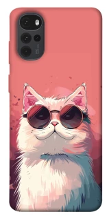 Чохол на Motorola Moto G22 Сat with glasses фото 1 з 1
