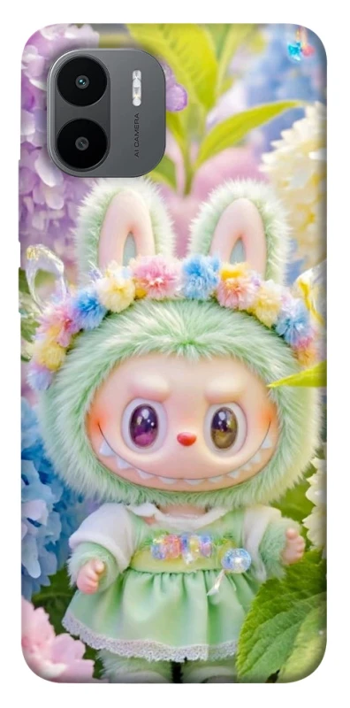 Чохол на Xiaomi Redmi A1+ / Poco C50 / A2+ Labubu & Flowers ver.2 фото 1 з 1