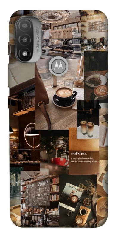 Чохол на Motorola Moto E20 Coffee collage ver.2 фото 1 з 1