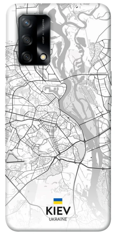Чехол на Oppo A74 4G Kiev white map фото 1 из 1