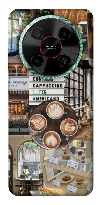 Чохол на ZTE Nubia V70 Max Coffee collage ver.5 фото 1 з 1