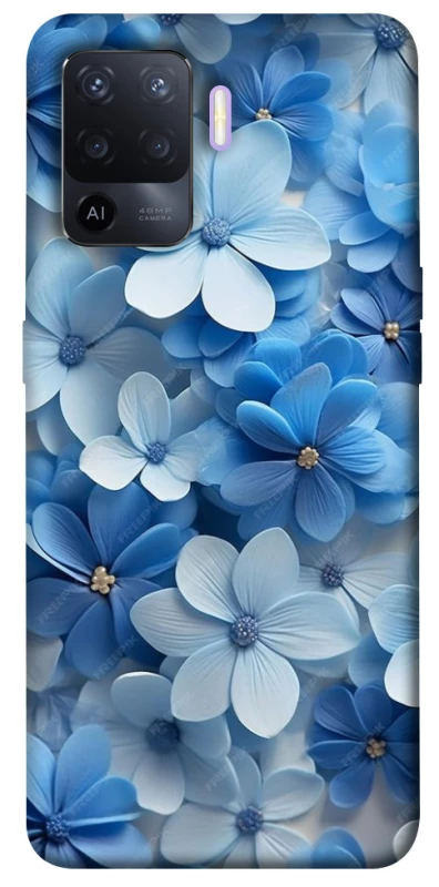 Чехол на Oppo A94 Синие цветы фото 1 из 1