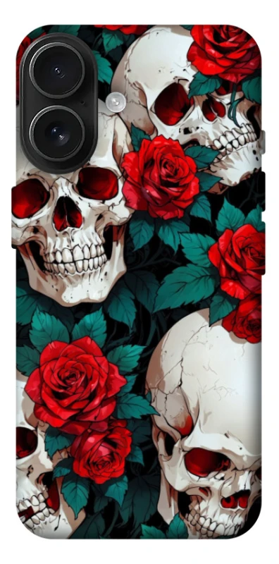 Чехол на Apple iPhone 17 (6.3") skull and rose фото 1 из 1
