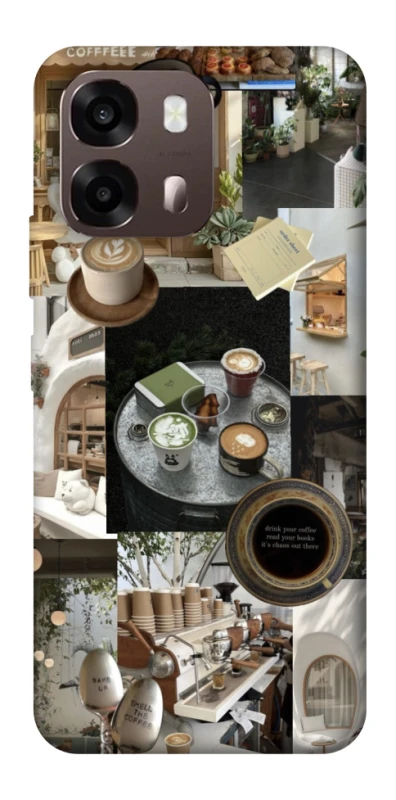 Чохол на Oppo A6 Coffee collage ver.4 фото 2 з 2