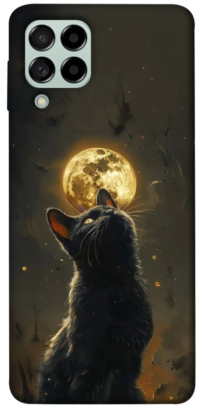 Чохол на Samsung Galaxy M53 5G Кіт під місяцем v2 фото 1 з 1